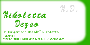 nikoletta dezso business card